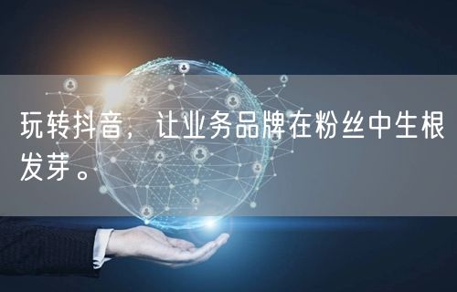 玩转抖音，让业务品牌在粉丝中生根发芽。