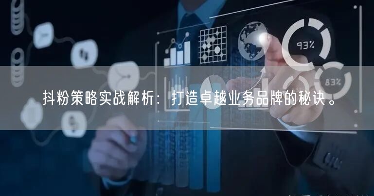抖粉策略实战解析：打造卓越业务品牌的秘诀。
