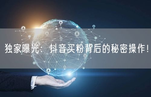 独家曝光：抖音买粉背后的秘密操作！