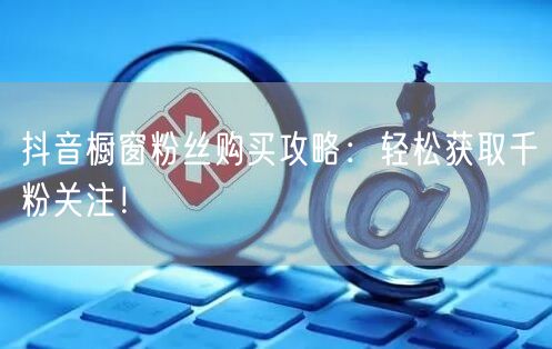 抖音橱窗粉丝购买攻略：轻松获取千粉关注！