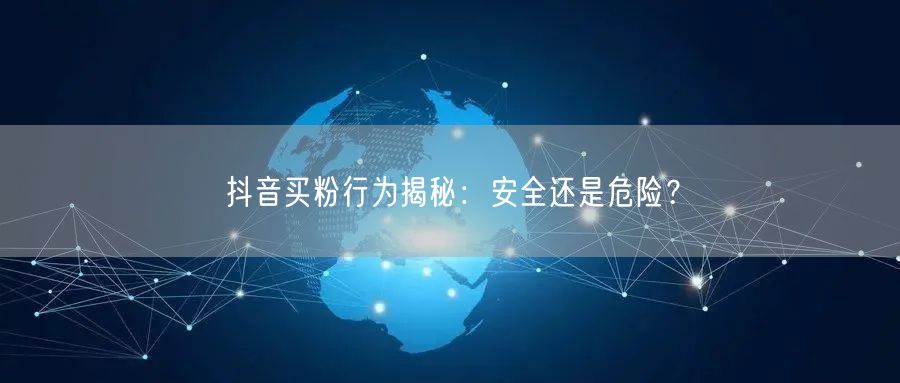 抖音买粉行为揭秘：安全还是危险？