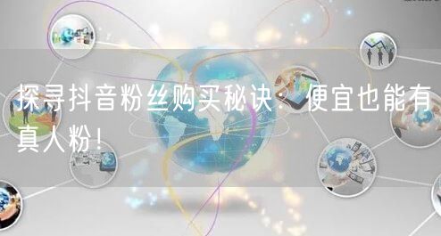 探寻抖音粉丝购买秘诀：便宜也能有真人粉！