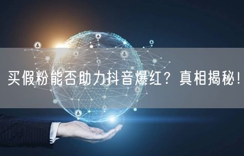 买假粉能否助力抖音爆红？真相揭秘！