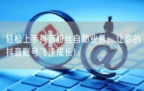 轻松上手抖音粉丝自助业务，让你的抖音账号飞速成长！