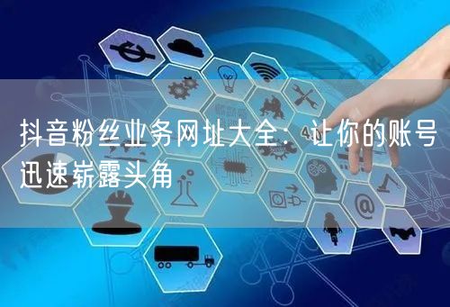 抖音粉丝业务网址大全：让你的账号迅速崭露头角