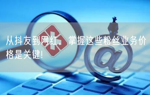 从抖友到网红，掌握这些粉丝业务价格是关键