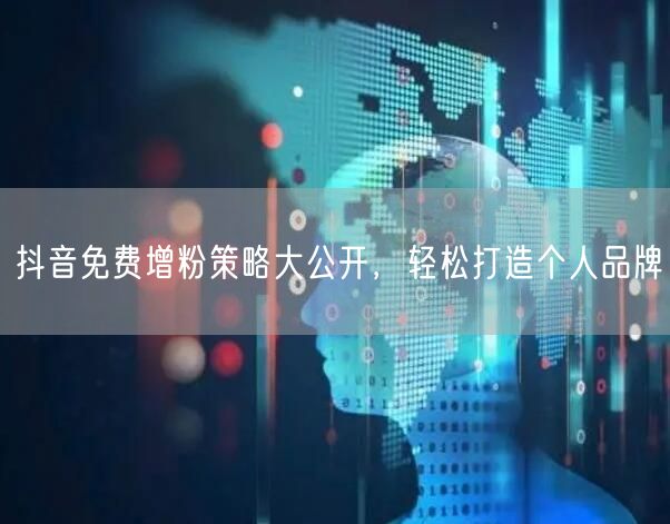抖音免费增粉策略大公开，轻松打造个人品牌