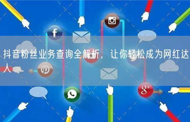 抖音粉丝业务查询全解析，让你轻松成为网红
