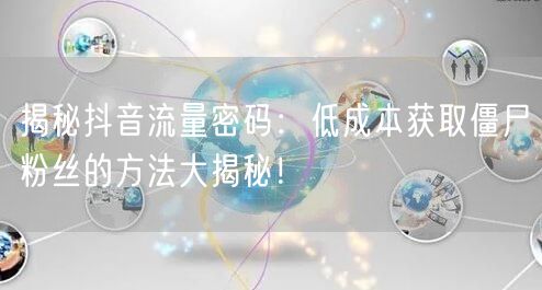 揭秘抖音流量密码：低成本获取僵尸粉丝的方