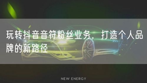 玩转抖音音符粉丝业务，打造个人品牌的新路径