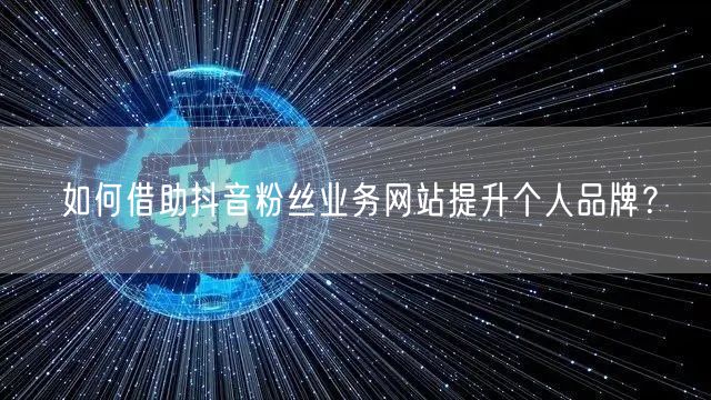 如何借助抖音粉丝业务网站提升个人品牌？