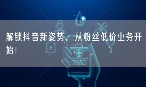 解锁抖音新姿势，从粉丝低价业务开始！
