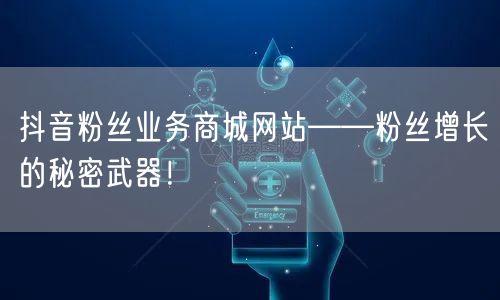 抖音粉丝业务商城网站——粉丝增长的秘密武器！