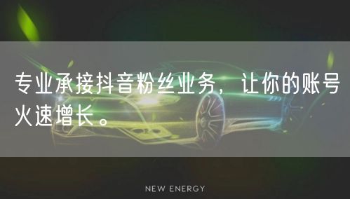 专业承接抖音粉丝业务，让你的账号火速增长。