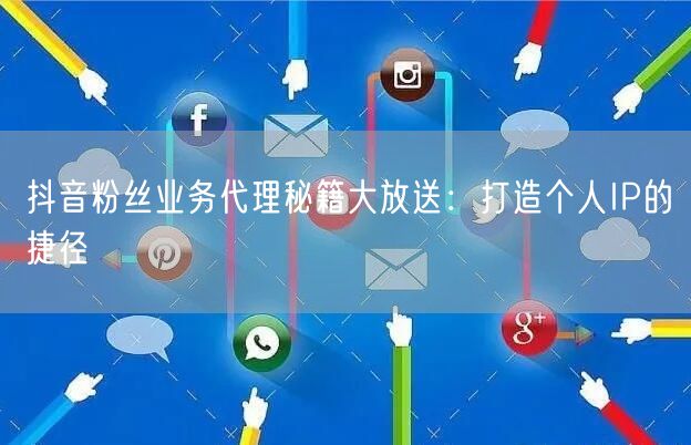 抖音粉丝业务代理秘籍大放送：打造个人IP的捷径