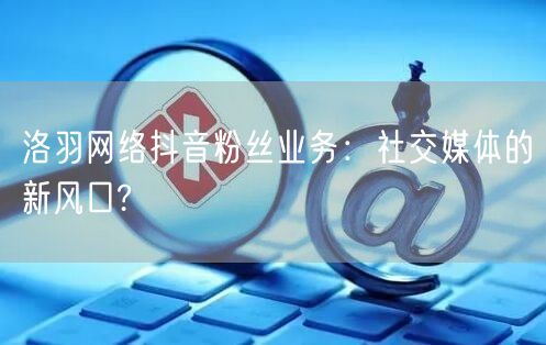 洛羽网络抖音粉丝业务：社交媒体的新风口?
