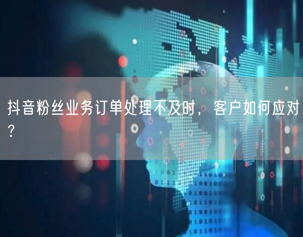 抖音粉丝业务订单处理不及时，客户如何应对？