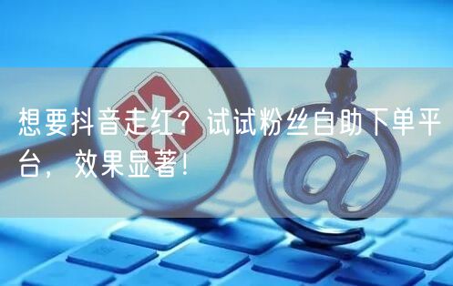 想要抖音走红？试试粉丝自助下单平台，效果显著！