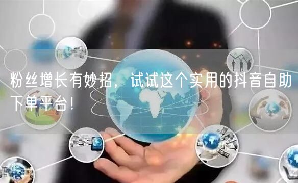 粉丝增长有妙招，试试这个实用的抖音自助下单平台！