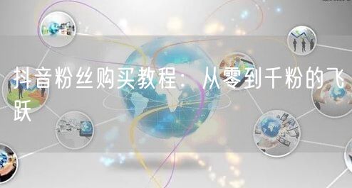 抖音粉丝购买教程：从零到千粉的飞跃