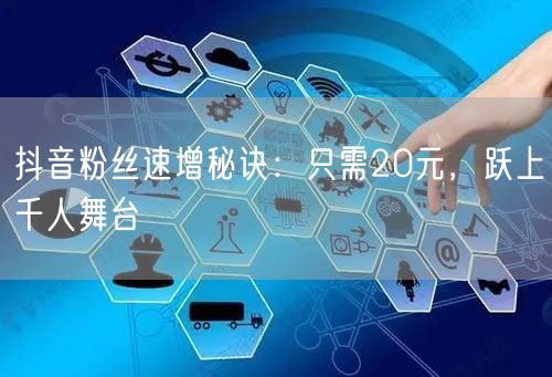 抖音粉丝速增秘诀：只需20元，跃上千人舞台