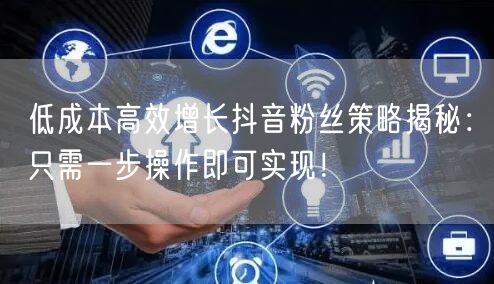 低成本高效增长抖音粉丝策略揭秘：只需一步操作即可实现！