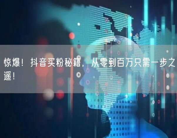 惊爆！抖音买粉秘籍，从零到百万只需一步之遥！