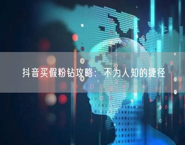 抖音买假粉钻攻略：不为人知的捷径