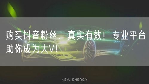 购买抖音粉丝，真实有效！专业平台助你成为